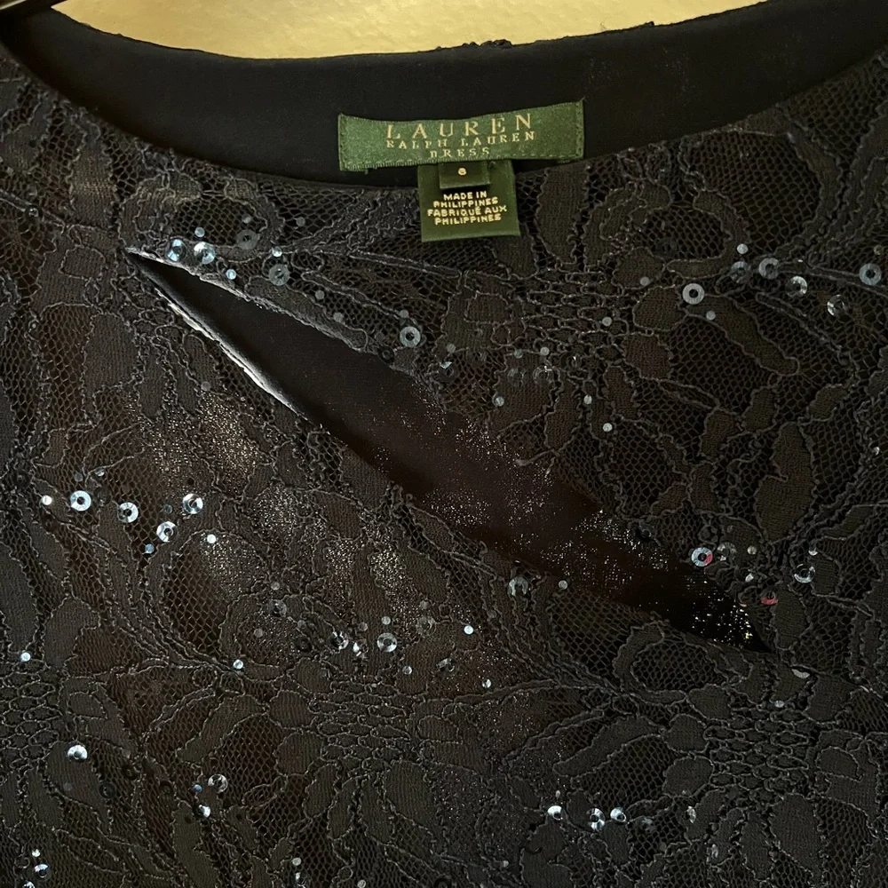 Lauren Ralph Lauren Midnight Blue Lace Dress - Picture 2 of 5